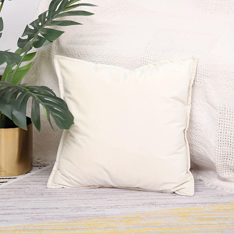 Shirin rangli divan yostiq qopqog'i uchun yumshoq velur chetli yostiq qoplamasi, yostiq kiritilmagan.