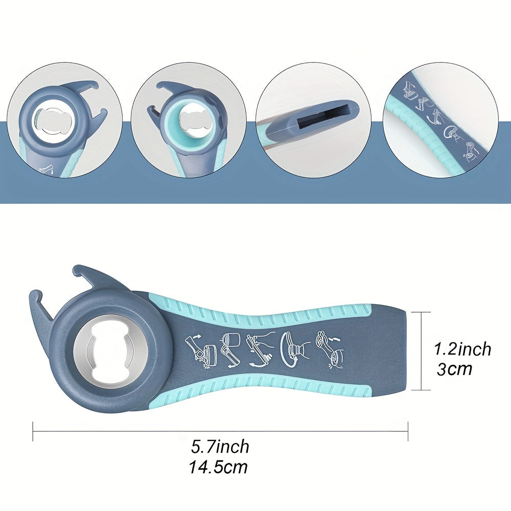 Multifunctional 5-in-1 Jar Bottle Can Opener Set Rubber Grip Kitchen Tool