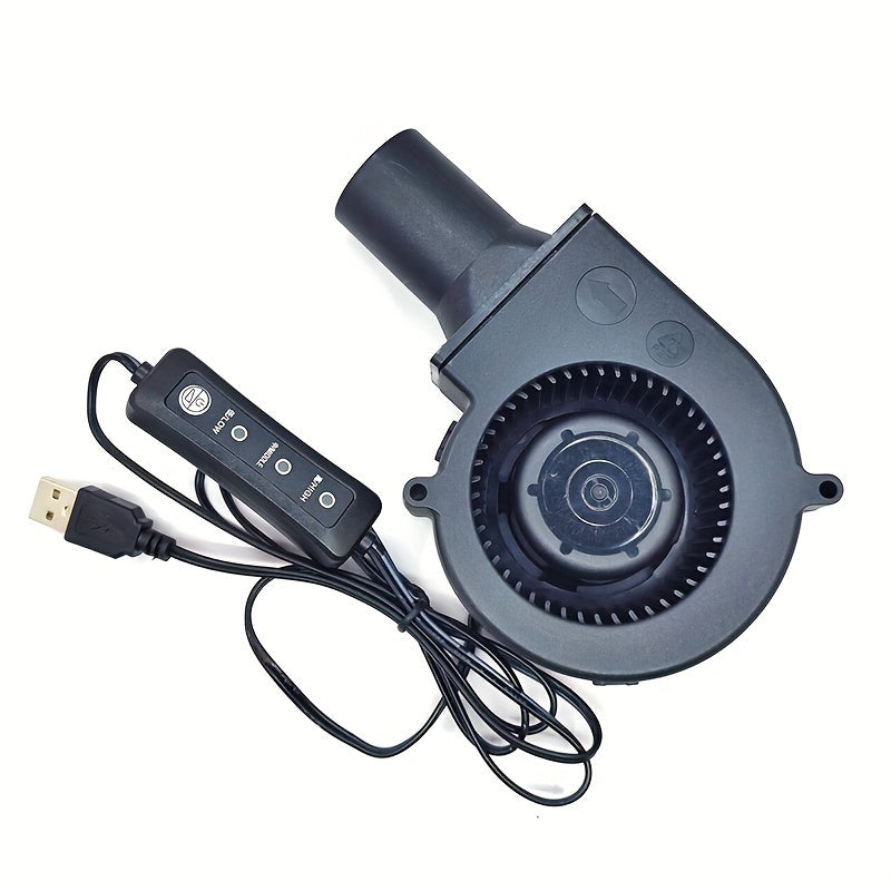 Kuchli portativ USB ventilyatori, quvur bilan, sozlanadigan tezlik va katta havo oqimi bilan ish stoli uchun sovutish.