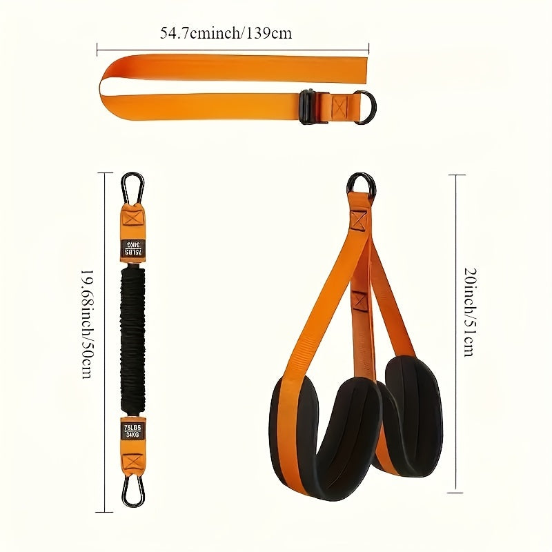 Набор из 5 тяжелых латексных эластичных лент для подтягиваний с регулируемым сопротивлением и поддержкой коленей/стоп. Вместимость 102,06 кг для силовых тренировок.