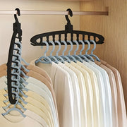 Foldable Plastic Clothes Hanger Heavy Duty Space Saving Wardrobe Organizer for Bedroom Closet