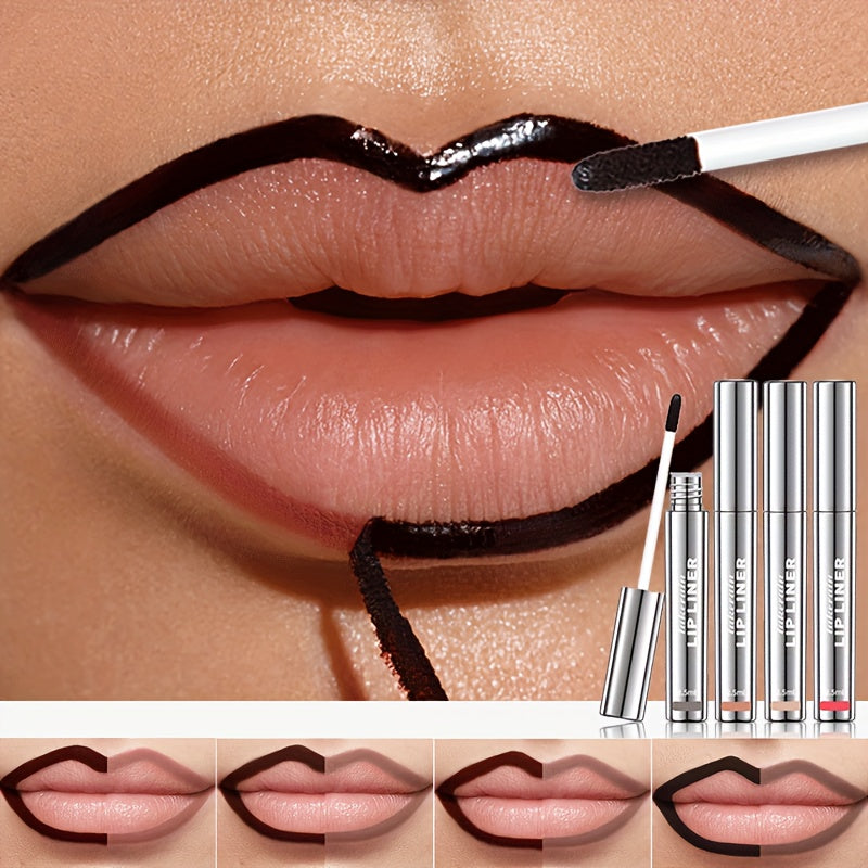 Women Matte Lip Liner 4 Colors Long-lasting Waterproof Smudge-proof
