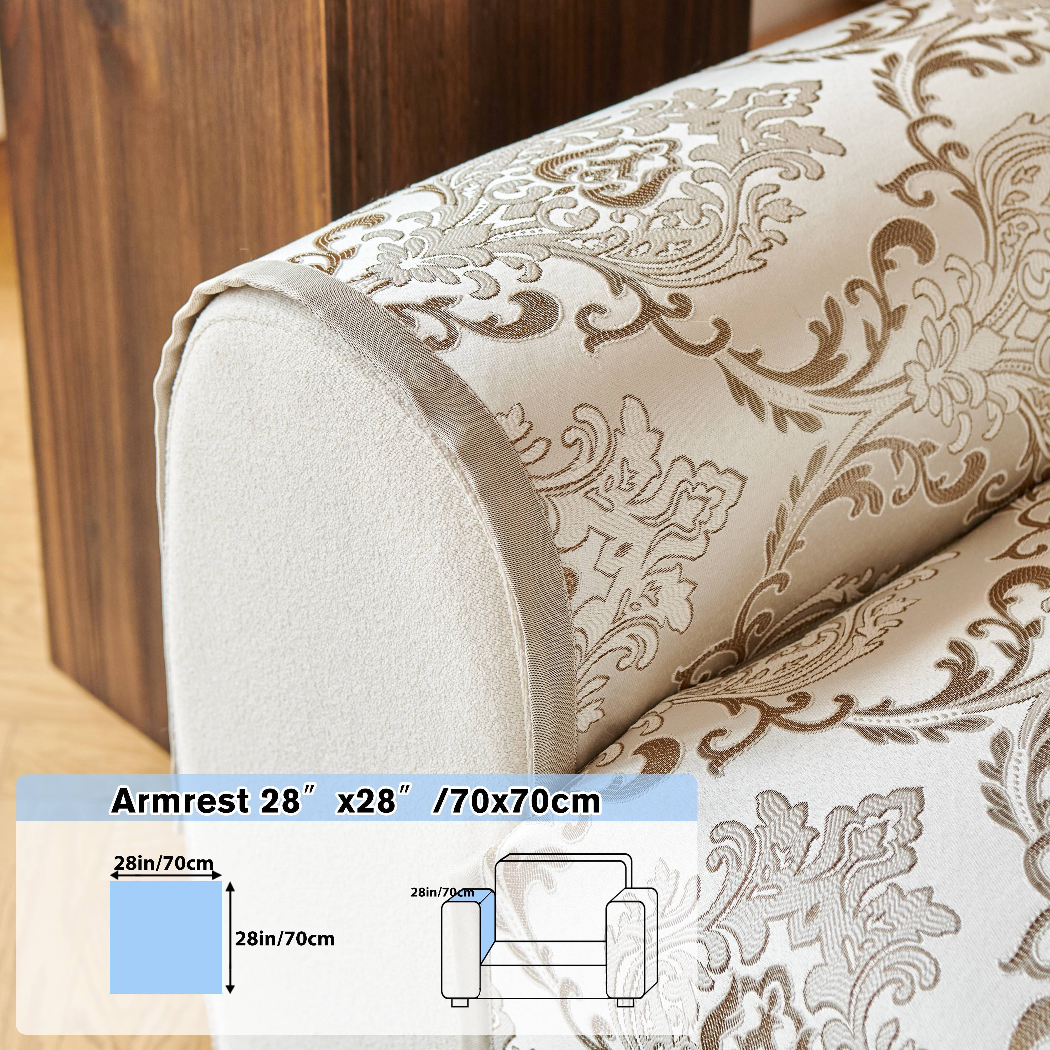 Серый цветочный чехол на диван для 1-4 мест, безопасный для домашних животных, нескользящий, моющийся в машине, из шенилла жаккарда, современный