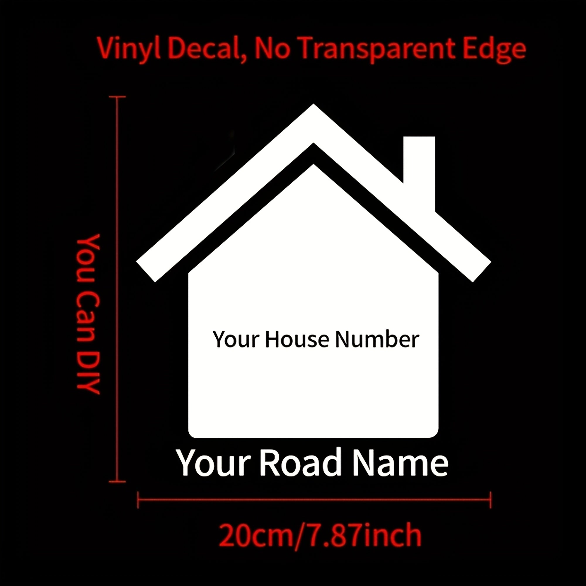Personalized Custom Vinyl Bin Number Stickers Waterproof House Number and Street Name Decals 1-5 Pieces