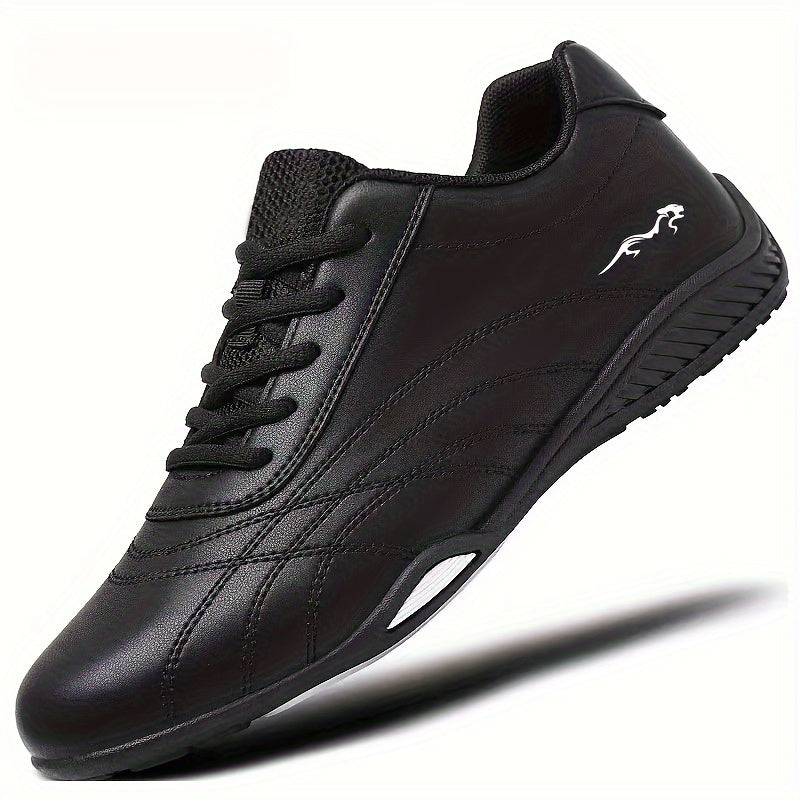Men's Breathable Casual Sneakers with Lace-Up Design and PVC Sole