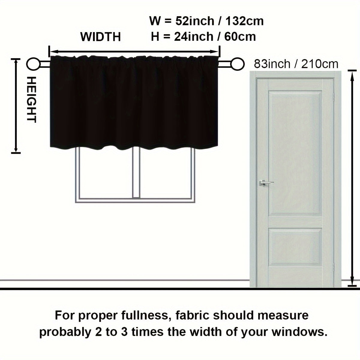 Blackout Heat Insulation Curtain Rod for Kitchen Living Room Bedroom Home Decor
