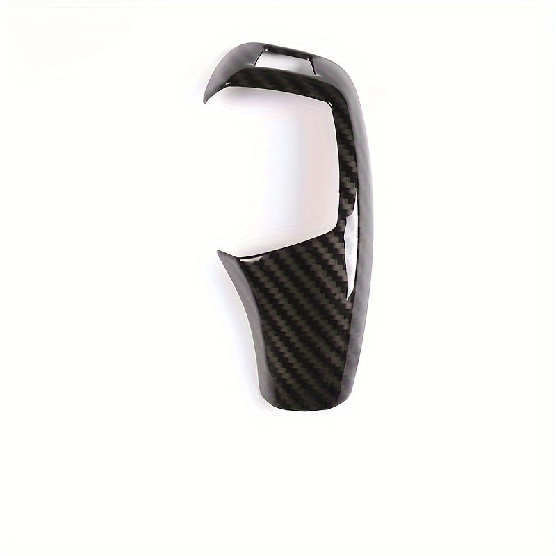 Car Carbon Fiber Look Gear Shift Panel and Knob Cover for BMW Vehicles