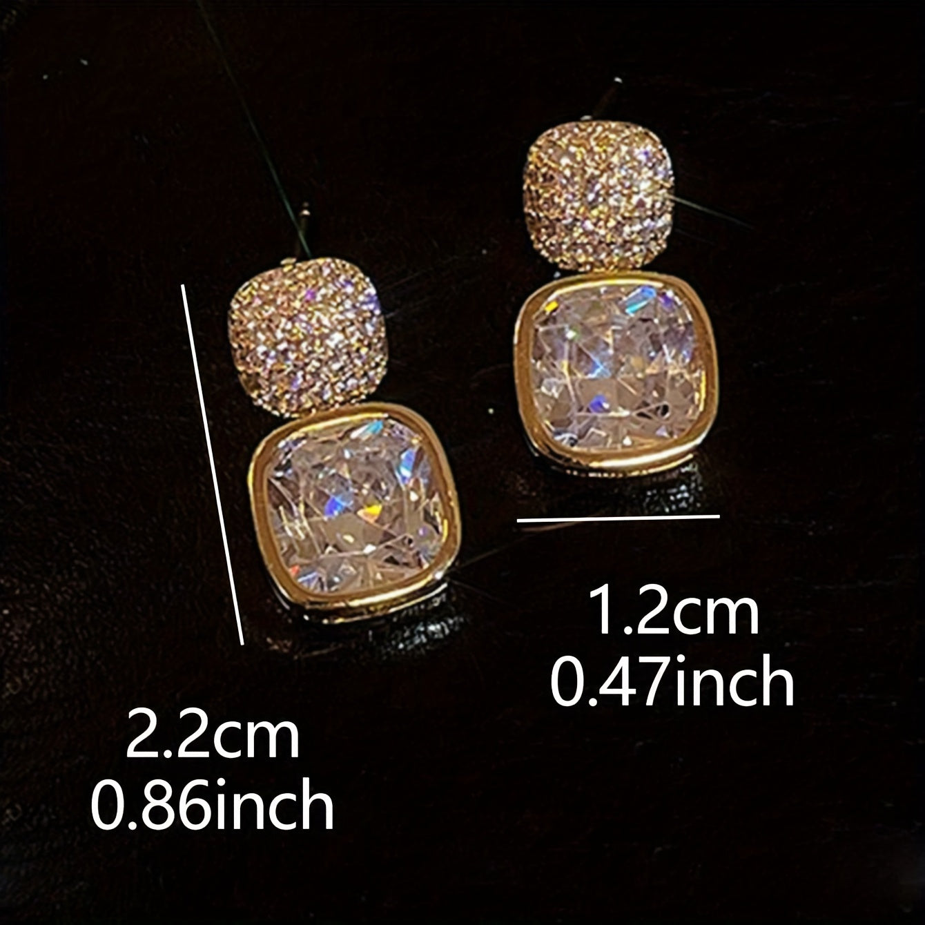Ayollar uchun hashamatli rhinestone osma quloq uzuklari, vintage uslubida nafis bling, sink qotishmasidan tayyorlangan osma quloq uzuklari modali aksessuar.