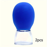 Набор из 2 профессиональных комплектов для лица в салоне красоты, гипоаллергенный, не требует батареек, включает вакуумное насадку и инструмент Гуаша для облегчения головных меридианов.