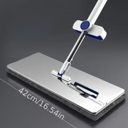 Zanglamas po'latdan yasalgan kengligi 42 sm bo'lgan tekis mopa - oshxona, hammom va yashash xonasi uchun oson tozalash - nam yoki quruq holda ishlatilishi mumkin, qo'l bilan yuvish shart emas.