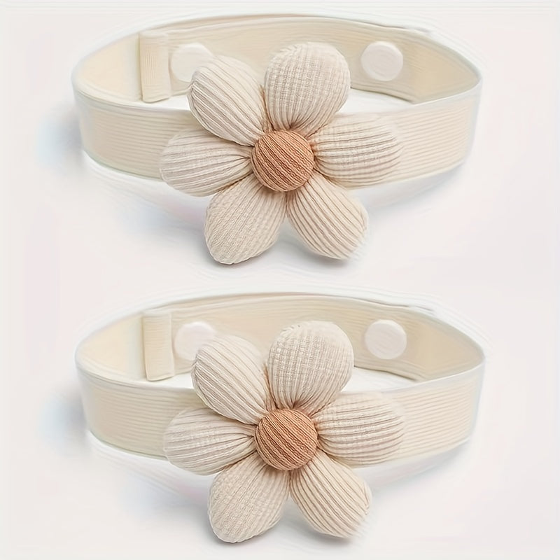 2 Rustic Floral Tiebacks Polyester Flower Drapery Holdbacks for Home Decor