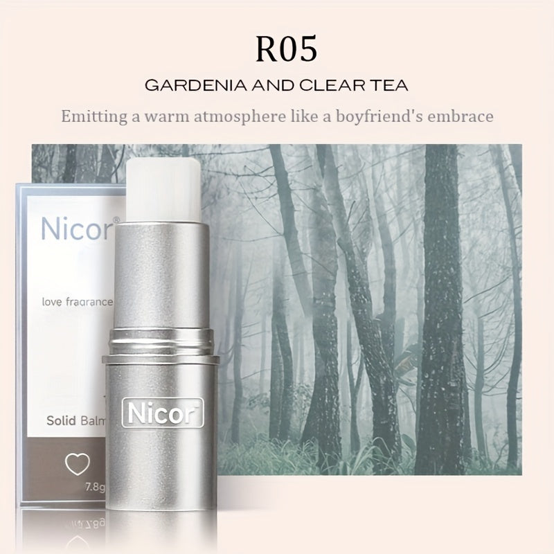 Unisex Solid Perfume Stick with Floral Scent and Plant Squalane 5 Scents