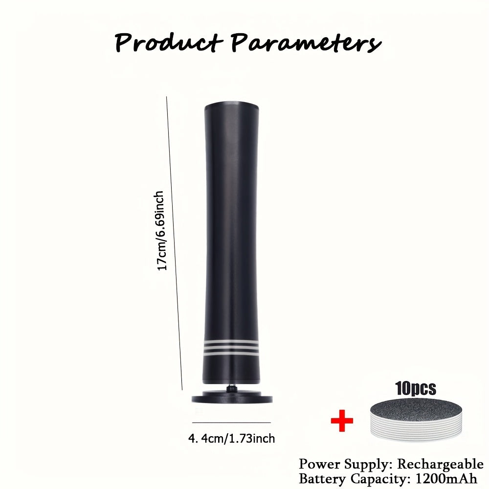 Rechargeable Electric Foot File with USB Charging and Replaceable Sanding Disc