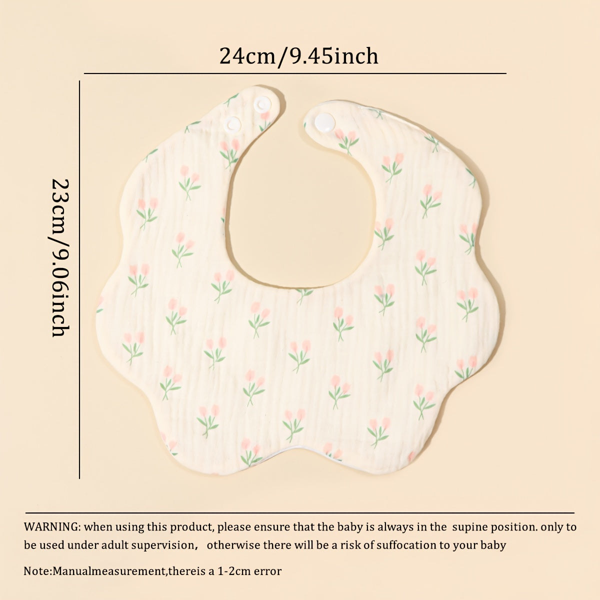 Baby Bib for Children 0-3 Years Cotton Gauze Absorbent Cute Cartoon Design