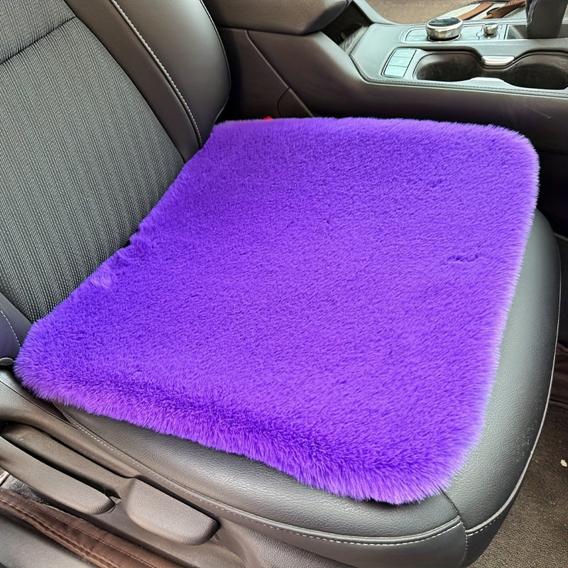 Winter Car Seat Mat Plush Knit Rectangular Soft Warm Seat Cover