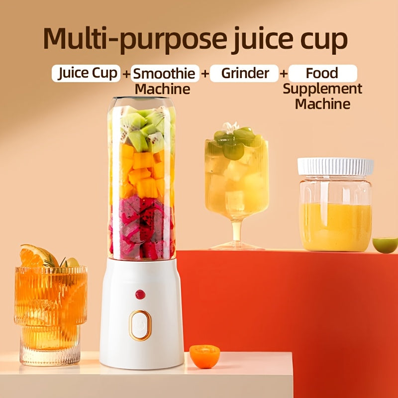 Dual Cup Portable Electric Juicer Set Rechargeable USB Travel and Outdoor Use