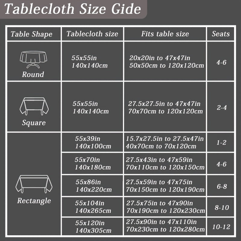 Polyester Modern Tablecloth for Dining Room Decor