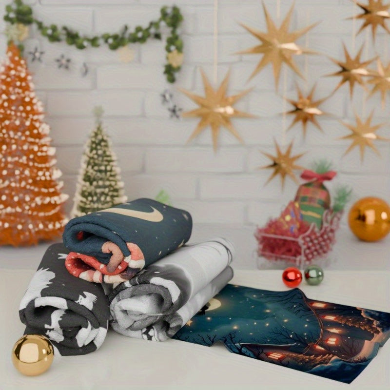 Set of 4 Christmas Decorations Snowman Snowflake Reindeer Winter 45.72x66.04cm