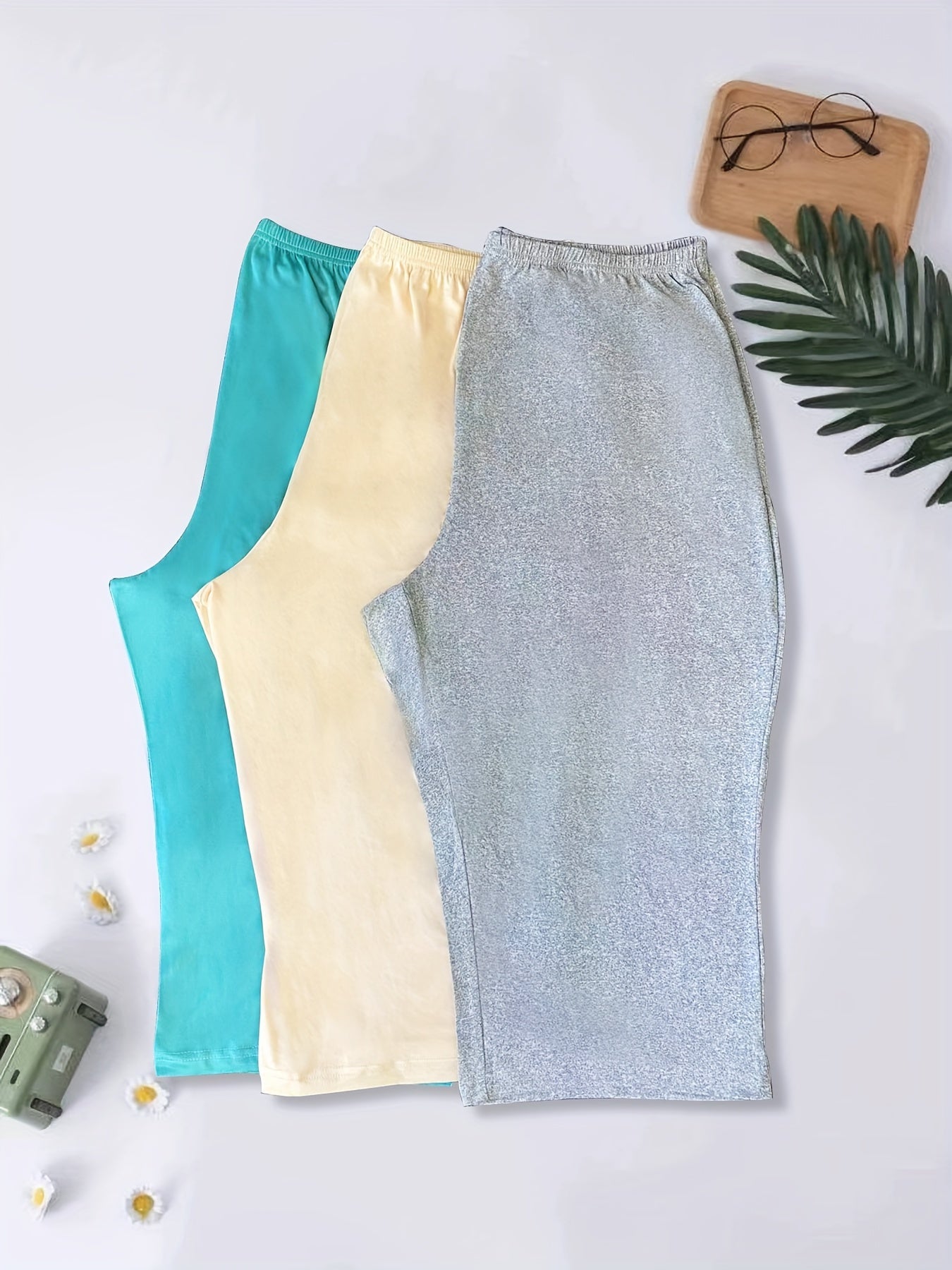 Women's Plus Size Lounge Pants Elastic Waist Capri Home Wear