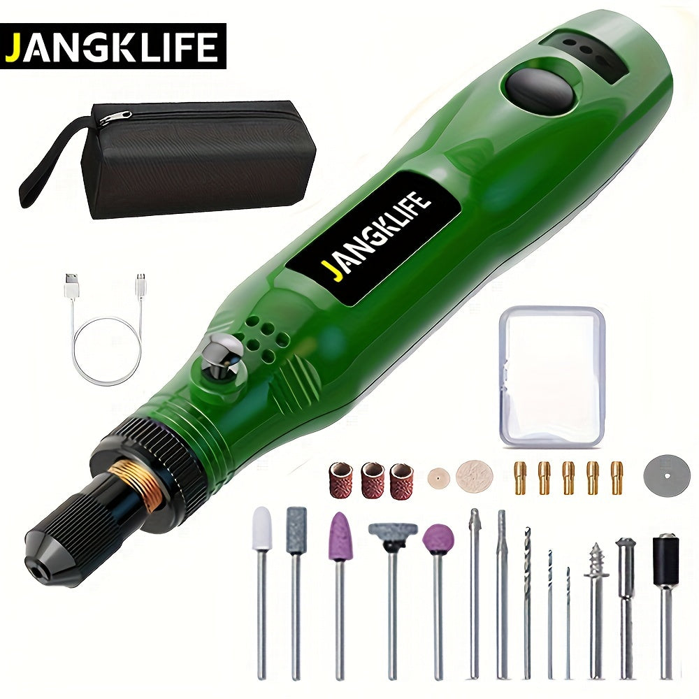 Cordless Mini Rotary Tool with Lithium Battery 3 Speeds USB Charging for Grinding Sanding Carving Polishing