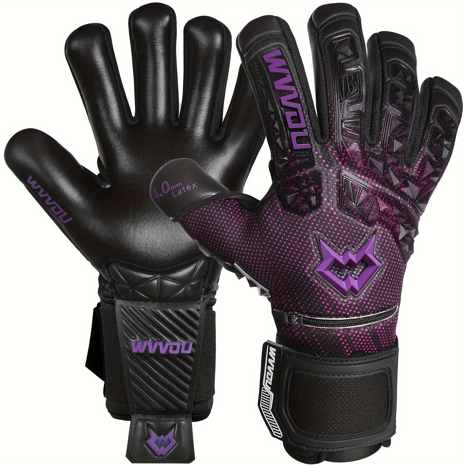 Unisex Soccer Goalkeeper Gloves with Detachable Finger Saves and Sticky Latex Palm