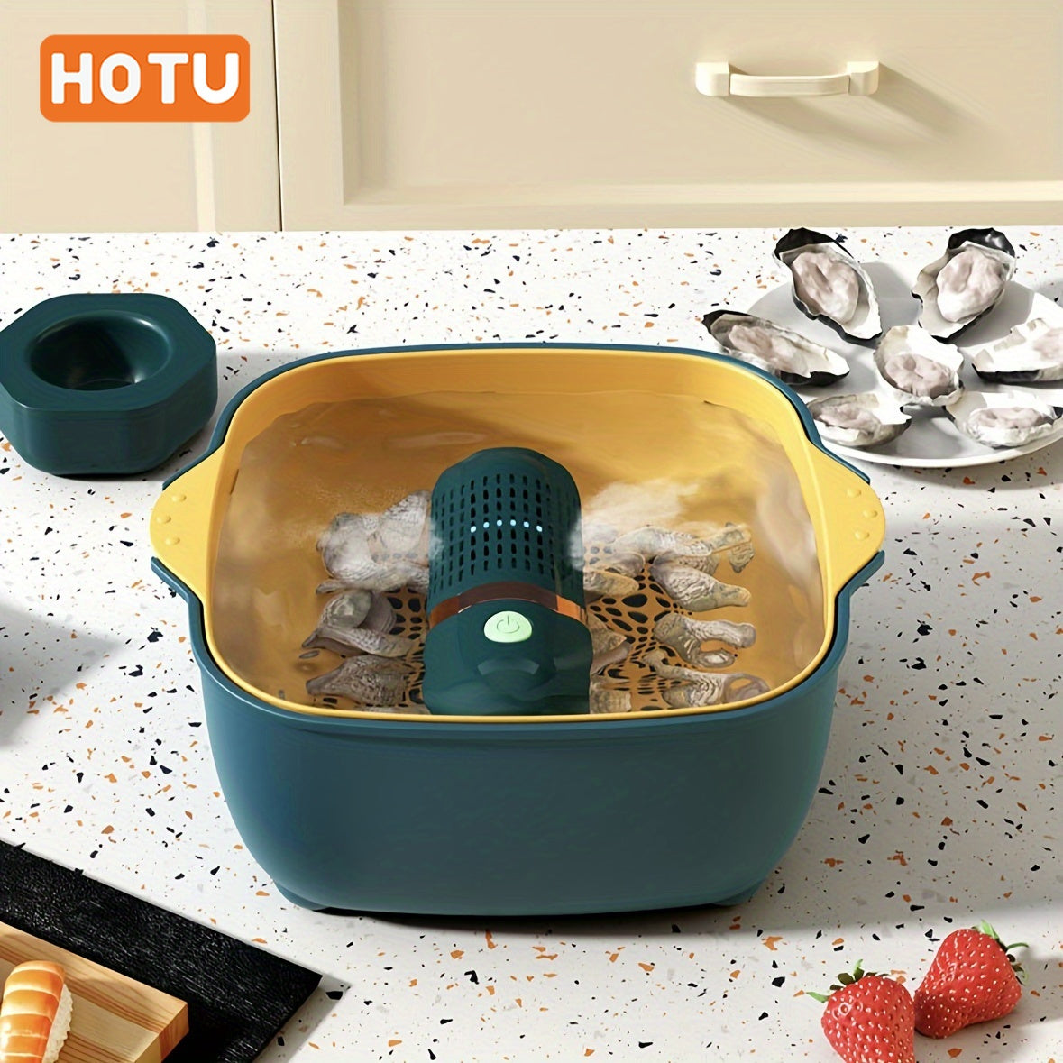 USB Rechargeable Fruit Vegetable Cleaner OH Ion Technology Durable ABS Material