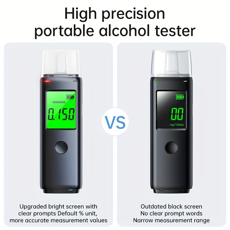 Portable USB Rechargeable Alcohol Tester with HD Screen and Dual Detection