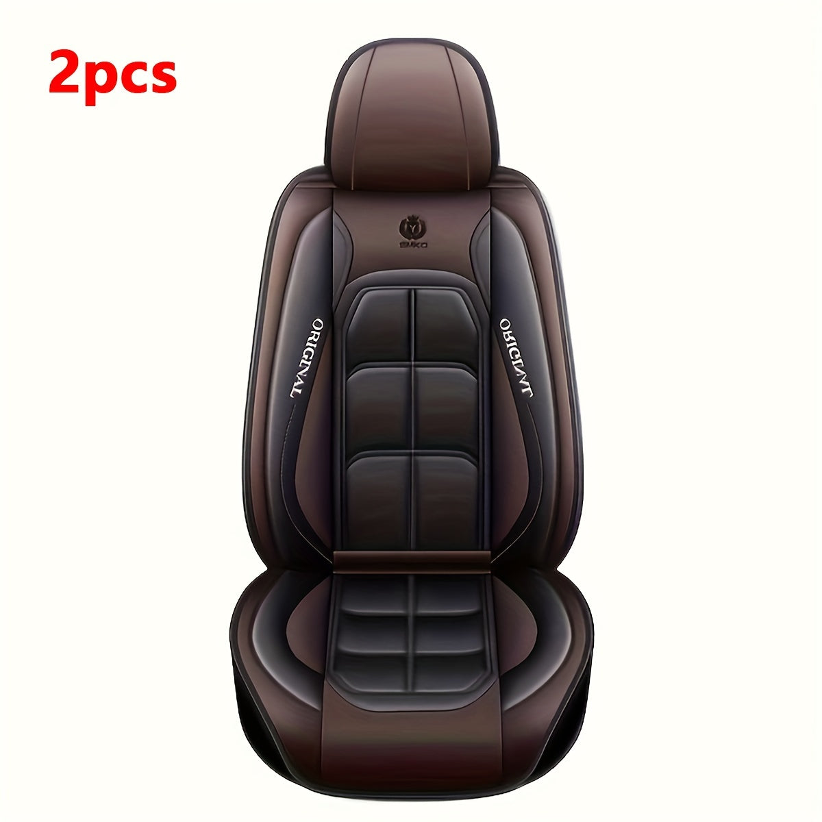 Universal Fit PU Leather Car Seat Covers Front Seat Protectors for Trucks SUVs