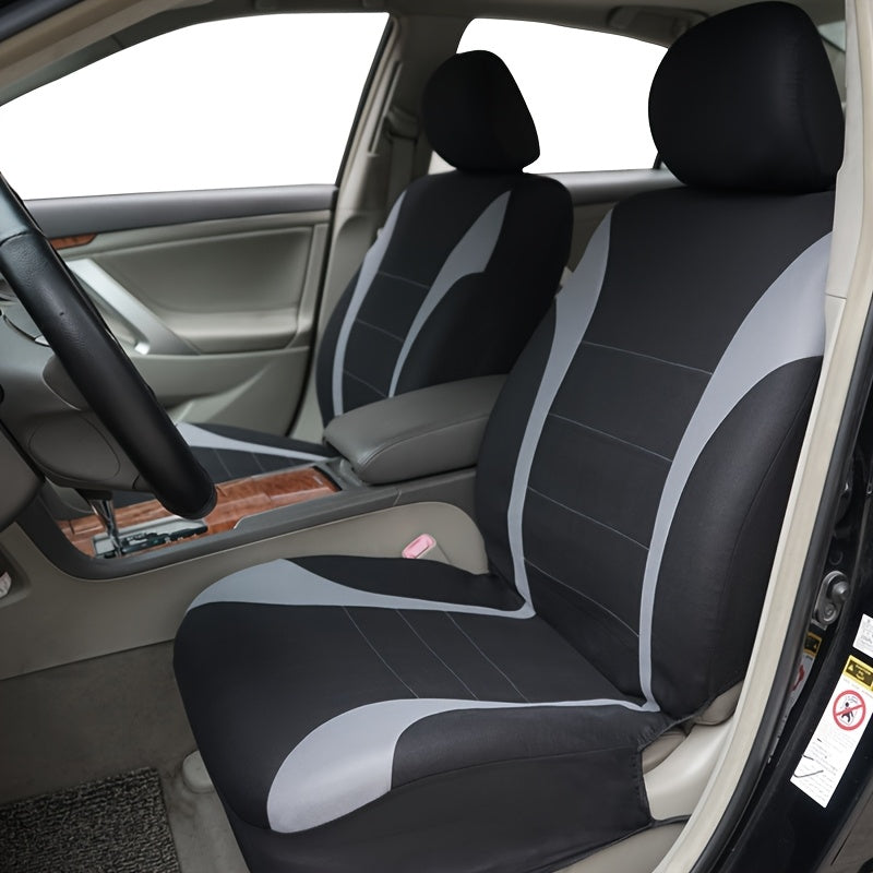Universal Car Seat Cover Set 9pcs Black Gray Red Blue Cushions Auto Accessories