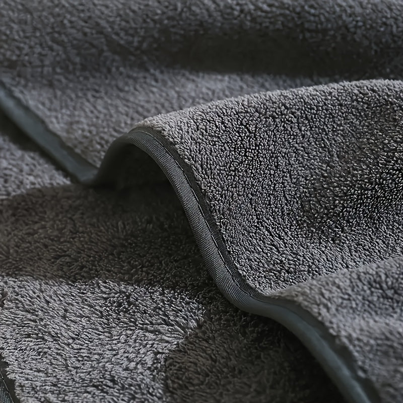 Kids Bath Towels Set 2 Soft Absorbent Cartoon Design for Boys Girls Gray White Pink Blue