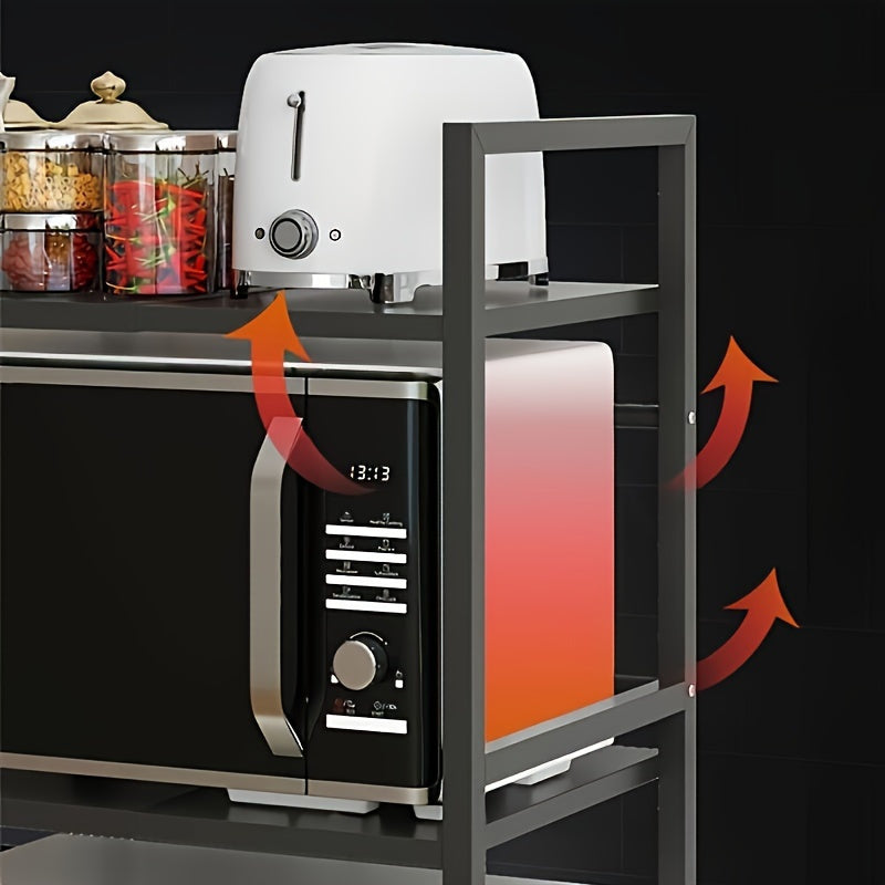 Moslashuvchan dizaynga ega oshxona burchak polki va joyni tejovchi stol usti mikroto'lqinli pech uchun rack, mustahkam 304 zanglamaydigan po'latdan tayyorlangan. 6 ta osma uchun g'ishtlar va oson vertikal o'rnatish bilan ta'minlangan