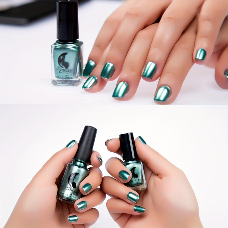 Women's Metallic Nail Polish in Gold, Fast-Drying Sparkling Gel