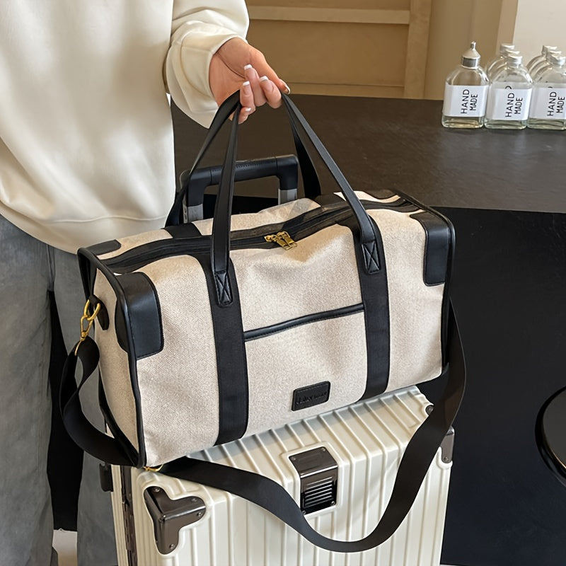 Lightweight Canvas Travel Duffel Bag for Short Trips and Business Travel