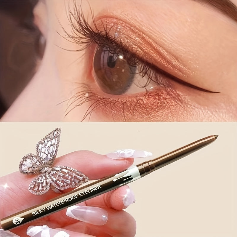 Lápiz 2 en 1 para ojos y cejas marrón, herramienta de maquillaje