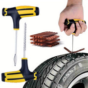 Car Tire Repair Kit for Cars and Motorcycles with Durable Metal Tools