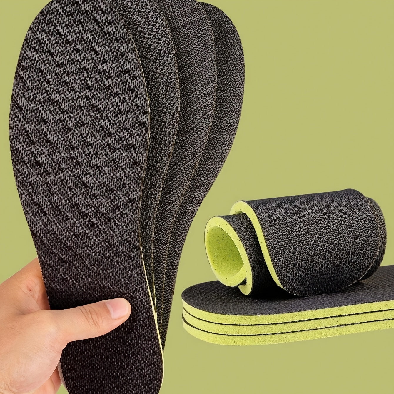 Unisex Thin Sweat-Absorbing Breathable Insoles for Flat Shoes