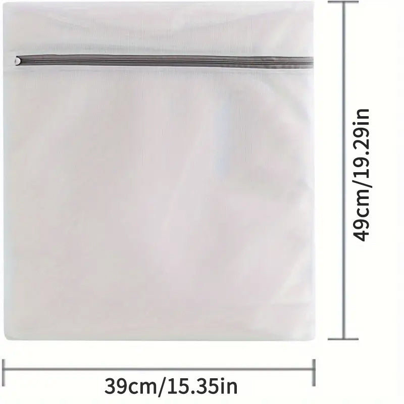 Juego de 3 bolsas de malla grandes para ropa delicada con cierre de cremallera, duraderas, de poliéster, para organizar en residencias