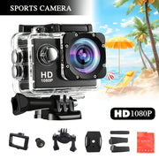 1080P HD Sports Action Camera with 2-Inch Screen 140° Wide Angle Kit 8GB 32GB SD Cards