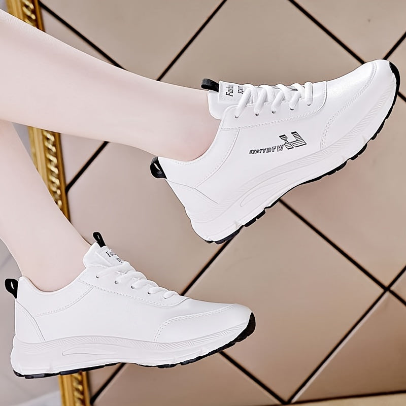 Women’s Casual Sneakers Low Top Lace-Up All-Season Non-Slip Rubber Sole