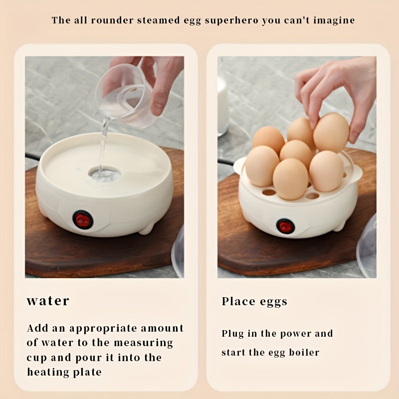 Автоматическая машина для варки яиц и пароварка с большой емкостью, основание из нержавеющей стали, прозрачная крышка, полусферический дизайн для равномерного приготовления