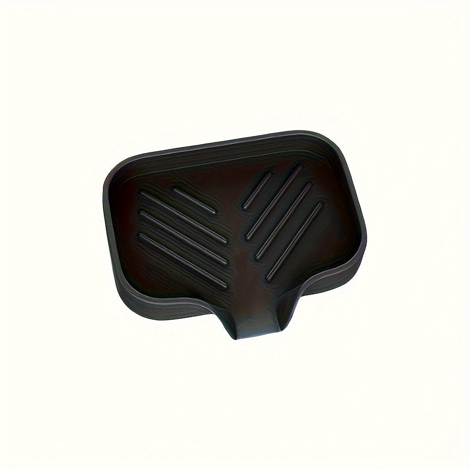 Organizador de jabón de silicona con bandeja de almacenamiento y soporte dispensador para lavabo del baño