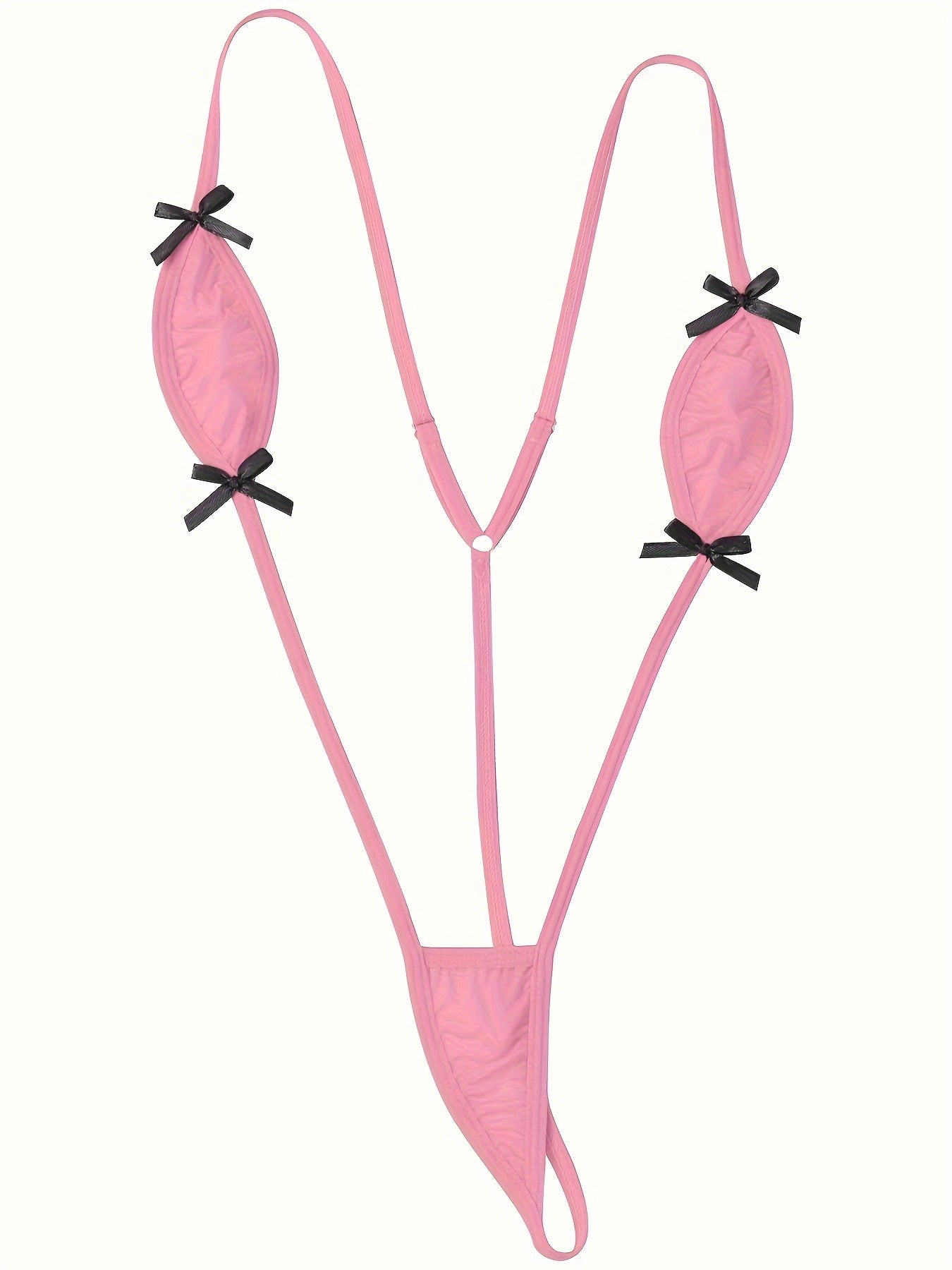 Ayollar uchun qora tikanli bodysuit, uch nuqtali charm dizayni bilan