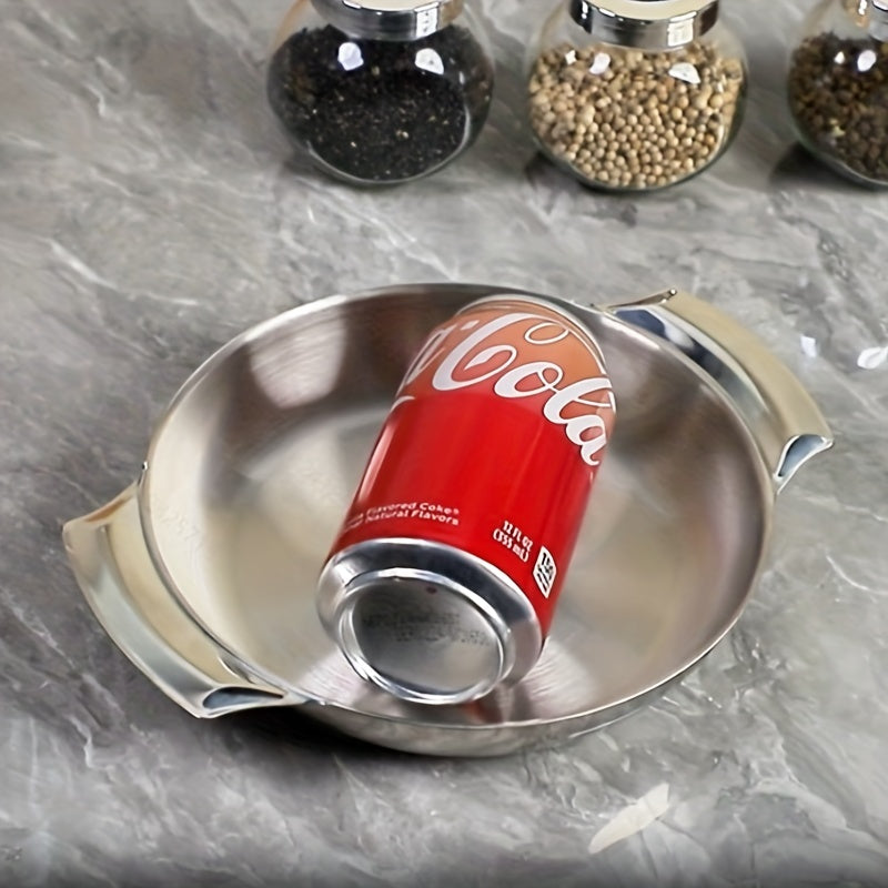 Stainless Steel Cooking Pan with Handles Non-Stick Heat-Resistant for Seafood Hot Pot