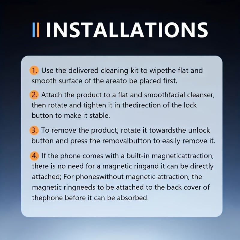 Magnit telefon uchun tutgich Alyuminiy alloy 360° buriladigan vakuum yopishqoq avtomobil paneli