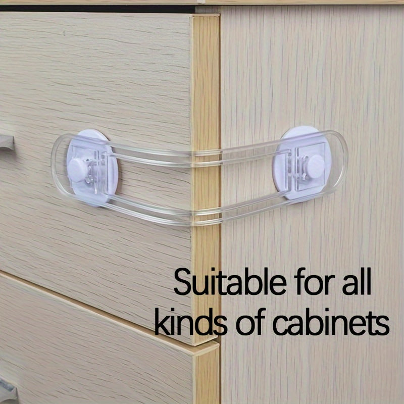 Set of 8 Adjustable Cabinet Locks for Drawers Cupboards Ovens Fridges and Doors