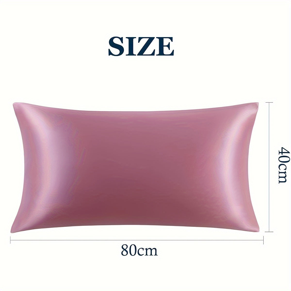 Set of 2 Satin Pillowcases with Zipper Closure, Gentle on Hair and Skin