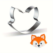 Stainless Steel Cookie Cutter Set with Animal Shapes Cow Fox Hedgehog Rice Ball Mold
