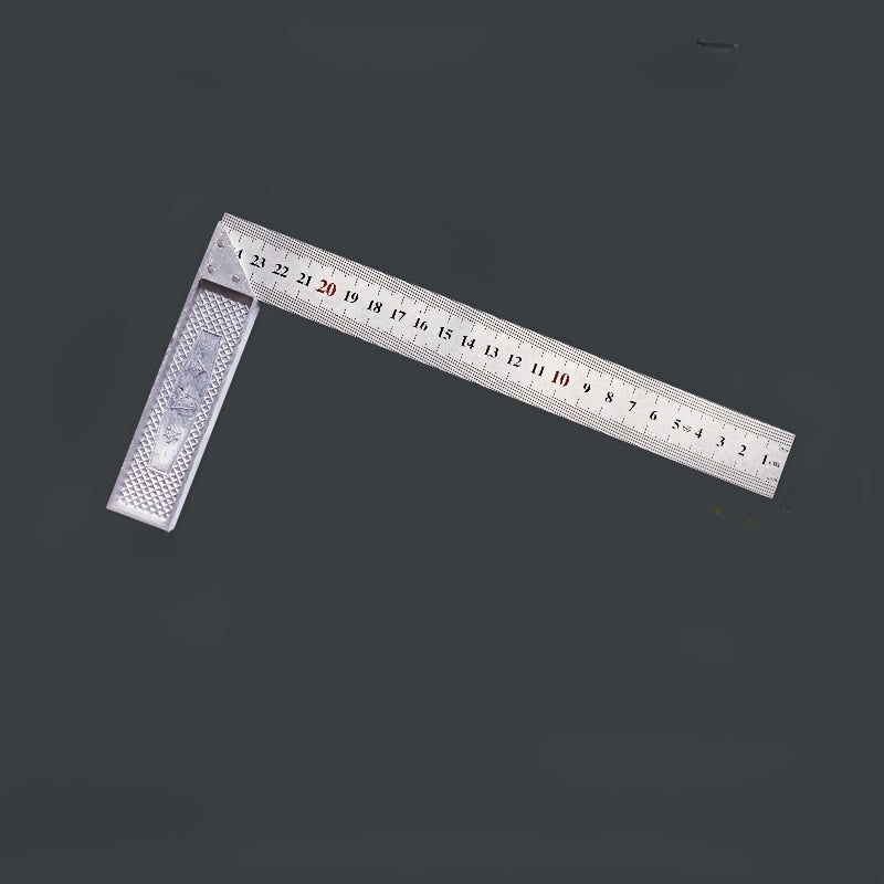 Aluminum Handle Stainless Steel Ruler Right Angle Square 250mm Tools