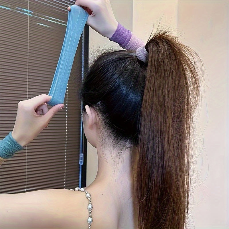 Ayollar qizlar rang-barang naylon elastik soch bog‘lamlari ponytail tutqichlari kichik soch bog‘lamlari scrunchies