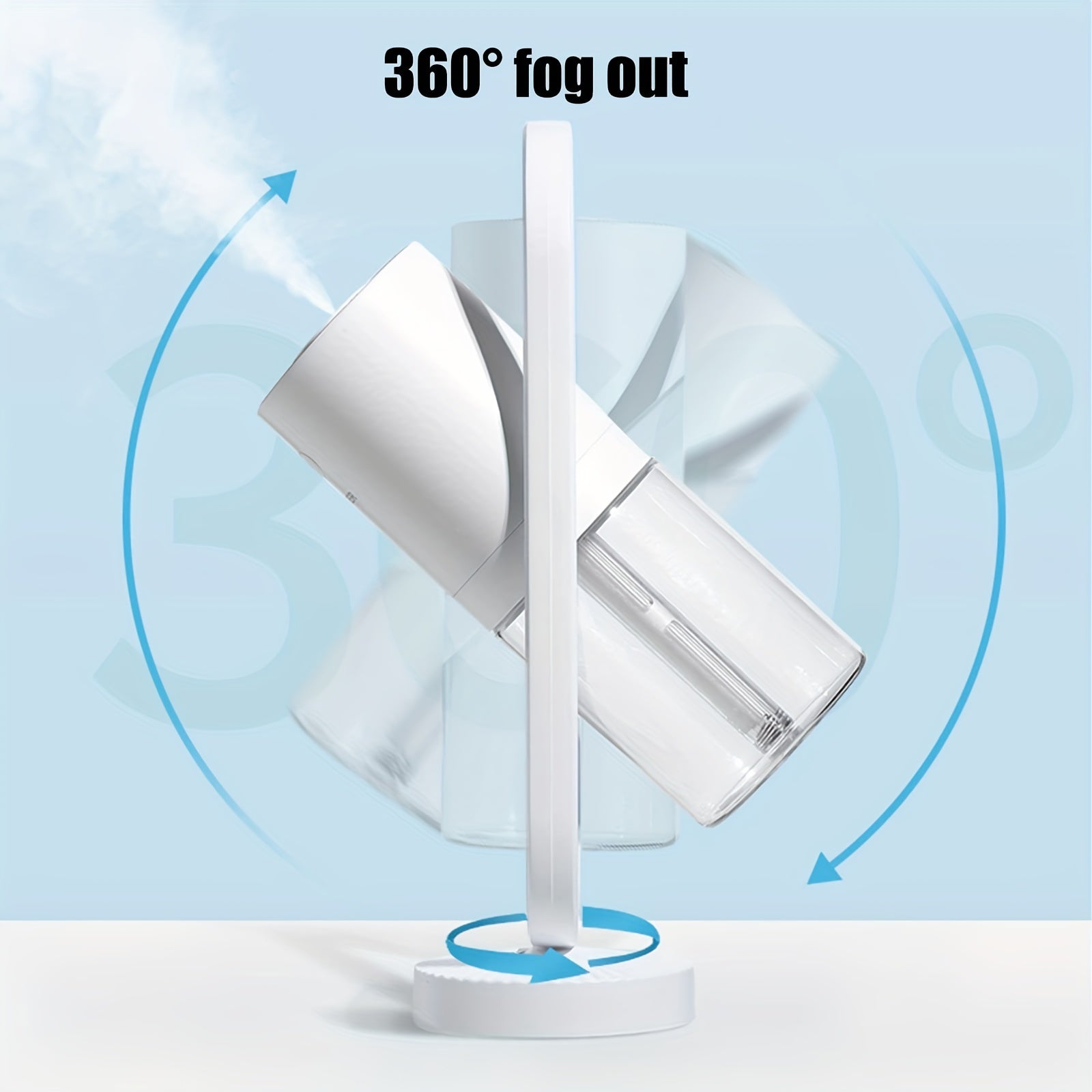 Rang-barang proektsiya kechki yorug'lik namlagich 360° aylanish bilan, USB bilan quvvatlanadigan, sayohat uchun, yotoqxona, ofis